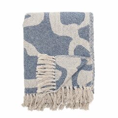 Bloomingville 82066533 Überwurfdecke 130 x 160 cm Baumwolle, Polyester, Viskose, Wolle Blau