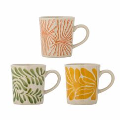 Bloomingville Fauni Tasse Grün, Rot, Gelb Universal 3 Stück(e)