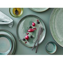 BITZ 821254 Serviergeschirr Steingut Grün Rund Servierplatte