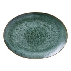 BITZ 821286 Serviergeschirr Steingut Schwarz Oval Servierplatte