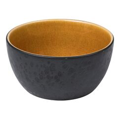 BITZ 821366 Speiseschüssel Snackschale Rund Steingut Bernstein, Schwarz 1 Stück(e), Farbe: Bernstein, Schwarz