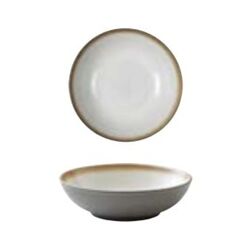 BITZ 821423 Speiseschüssel Salatschüssel Rund Steingut Cremefarben, Grau
