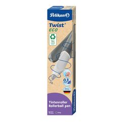 Pelikan Twist eco Tintenroller für Rechts- und Linkshänder, grey, Faltschachtel, Farbe: Grau