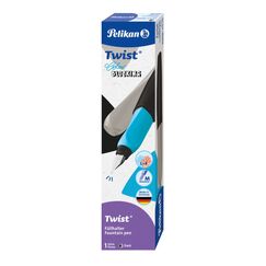 Pelikan Twist Color Blocking Füllfederhalter Kartuschenfüllsystem Schwarz, Grau 1 Stück(e)