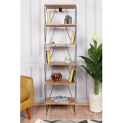 Woody Fashion 854KLN4317 Regal Modulares Regal Freistehend Partikelbord Schwarz, Kiefer
