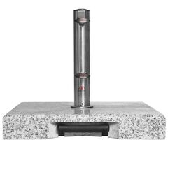 Doppler 85897AXT Sonnenschirmständer Basis Grau Granit, Stahl