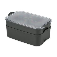 koziol STAKK BENTOBOX 2 Brotdosenset 2 l Kunststoff Grau 1 Stück(e), Farbe: Grau