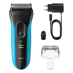 Braun Series 3 3040s Folienschaber Trimmer Schwarz, Blau