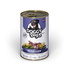 DOGGY Dog 870630 Hunde-Dosenfutter Lamm, Wildfleisch Adult 400 g