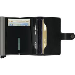 Secrid Miniwallet Original Briefttasche Schwarz Echtes Leder