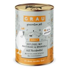 Grau 8875 Hunde-Dosenfutter Brokkoli, Pastinake, Geflügel Adult 400 g
