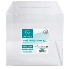 Exacompta Urne 21cm, mit abnehmbarem Deckel - Kristall