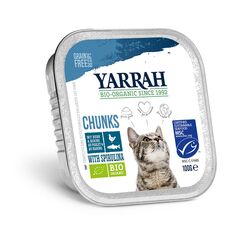 Yarrah Bio-Katzenfutter Bröckchen mit Fisch