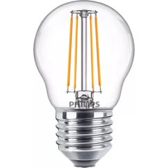 Philips by Signify Philips LED Lampe 4.3W (40W) E27, P45, 470lm, 2700K, klar, 2er