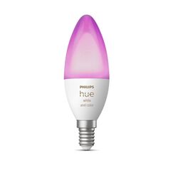 Philips by Signify Philips Hue Leuchtmittel White & Col. Amb. E14 Kerze Einzeplack 470 lm