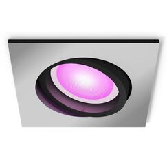 Philips 929003809801 Smart Lighting Intelligenter Einbaustrahler Bluetooth 4,2 W, Farbe: Aluminium