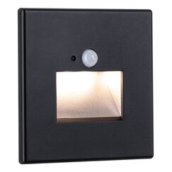 Paulmann LED Wandeinbauleuchte Edge Quadro eckig 80 80x42mm 1,2W 25lm 230V 2700K Schwarz matt