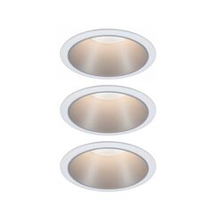 Paulmann Set Cole Coin 3StepDim 3x6W 2700K 230V weiss/silber matt