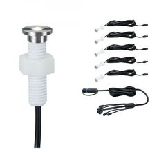 Paulmann Boden-EXT-Set 5x0.22W 3lm 3000K IP65, 22°, 24V, Silber