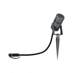 Paulmann Plug & Shine LED Gartenstrahler Radon Einz Radon Einzelspot IP65 3000K 11W Grau