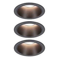 Paulmann LED Einbauleuchte 3-Step-Dim Cole Coin Basisset IP44 rund 88mm Coin 3x6W 3x4