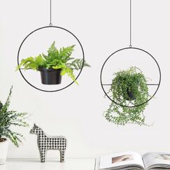 Wallxpert 968HBR1120 Blumenkübel Drinnen Hängend Metall Schwarz
