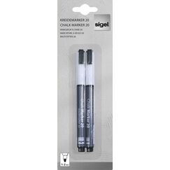 Sigel BA178 Kreidestift Bullet Weiß 2 Stück(e)