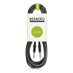 Bemero BAC1515-1000BK Audio-Kabel 10 m 6.35mm Schwarz, Farbe: Schwarz, Länge: 10 m