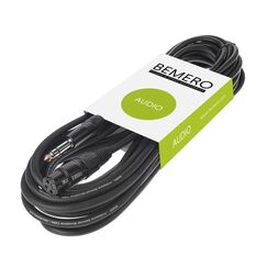 Bemero BAC4015-1000BK Audio-Kabel 10 m XLR (3-pin) Schwarz, Farbe: Schwarz, Länge: 10 m