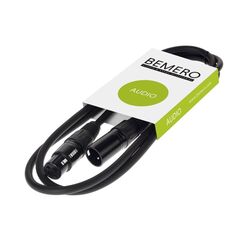 Bemero BAC4041-300BK Audio-Kabel 3 m XLR (3-pin) Schwarz, Farbe: Schwarz, Länge: 1,5 m