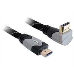 DeLOCK 5m High Speed HDMI 1.4 HDMI-Kabel HDMI Typ A (Standard) Schwarz, Grau, Farbe: Schwarz, Grau