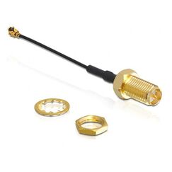 DeLOCK WLAN SMA Antenna Cable Signalkabel 0,05 m Schwarz