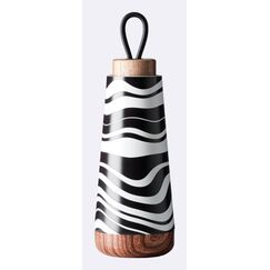 BioLoco BELS108 Trinkflasche Tägliche Nutzung 350 ml Silikon, Edelstahl, Holz Mehrfarbig