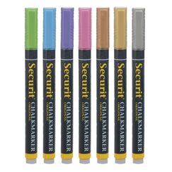Securit BL-SMA100-V7-MT Kreidestift Blau, Gold, Grün, Pink, Violett, Silber 7 Stück(e)
