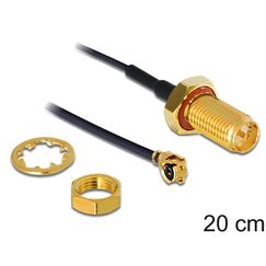 DeLOCK 88746 Koaxialkabel 0,2 m Schwarz