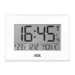 ADE CK2307-2 Wecker Digitaler Wecker Bambus, Weiß