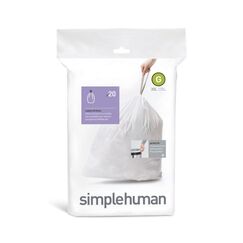 simplehuman CW0166 Abfallbeutel 30 l Weiß 20 Stück(e)