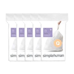 simplehuman CW0176CP Abfallbeutel 65 l Weiß 100 Stück(e)