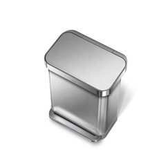 simplehuman CW2023 Mülleimer 55 l Rechteckig Edelstahl