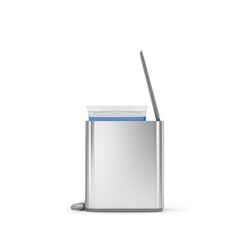 simplehuman slim step can 5 l Rechteckig Edelstahl, Farbe: Edelstahl