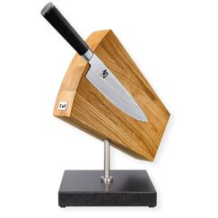 kai DM-0794 Schlitzmesserblock Granit, Holz Schwarz, Edelstahl, Holz