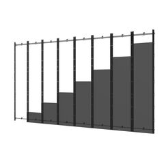 Peerless DS-LEDL27-8X8 Halterung für Schilderdisplays Schwarz