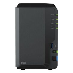Synology DiskStation DS223 NAS Desktop Realtek RTD1619B 2 GB DDR4 12 TB HDD DiskStation Manager Schwarz, Kapazität: 12 TB