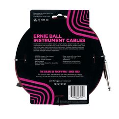 Ernie Ball P06062 Audio-Kabel 7,62 m 6.35mm Schwarz, Rot