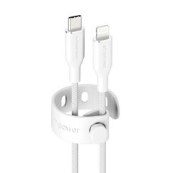 PanzerGlass empower™ by ® Racing 60W USB-C to Lightning Kabel | USB 2.0 | 1.2M | Silber Weiß