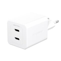 PanzerGlass empower™ by ® Turbo 45W Ladegarät inkl. 2 x USB-C | EU Anschluss | Silber Weiß