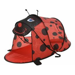 KOOR F-X61900570-SEA LADY BUG Strandzelt Schwarz, Rot, Farbe: Schwarz, Rot