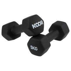 KOOR F00915 Hantel Kurzhantel mit festem Gewicht 5 kg 2 Stück(e)