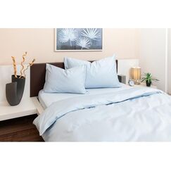 COCON F01273 Bettbezug Hellblau Satin 160 x 210 cm