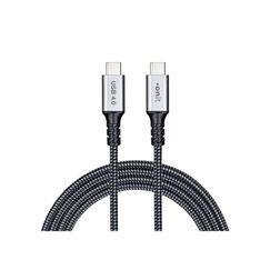 ONIT F01467 USB Kabel USB4 Gen 2x2 3 m USB C 20 Gbit/s 80 W Schwarz, Grau, Farbe: Schwarz, Grau, Länge: 3 m